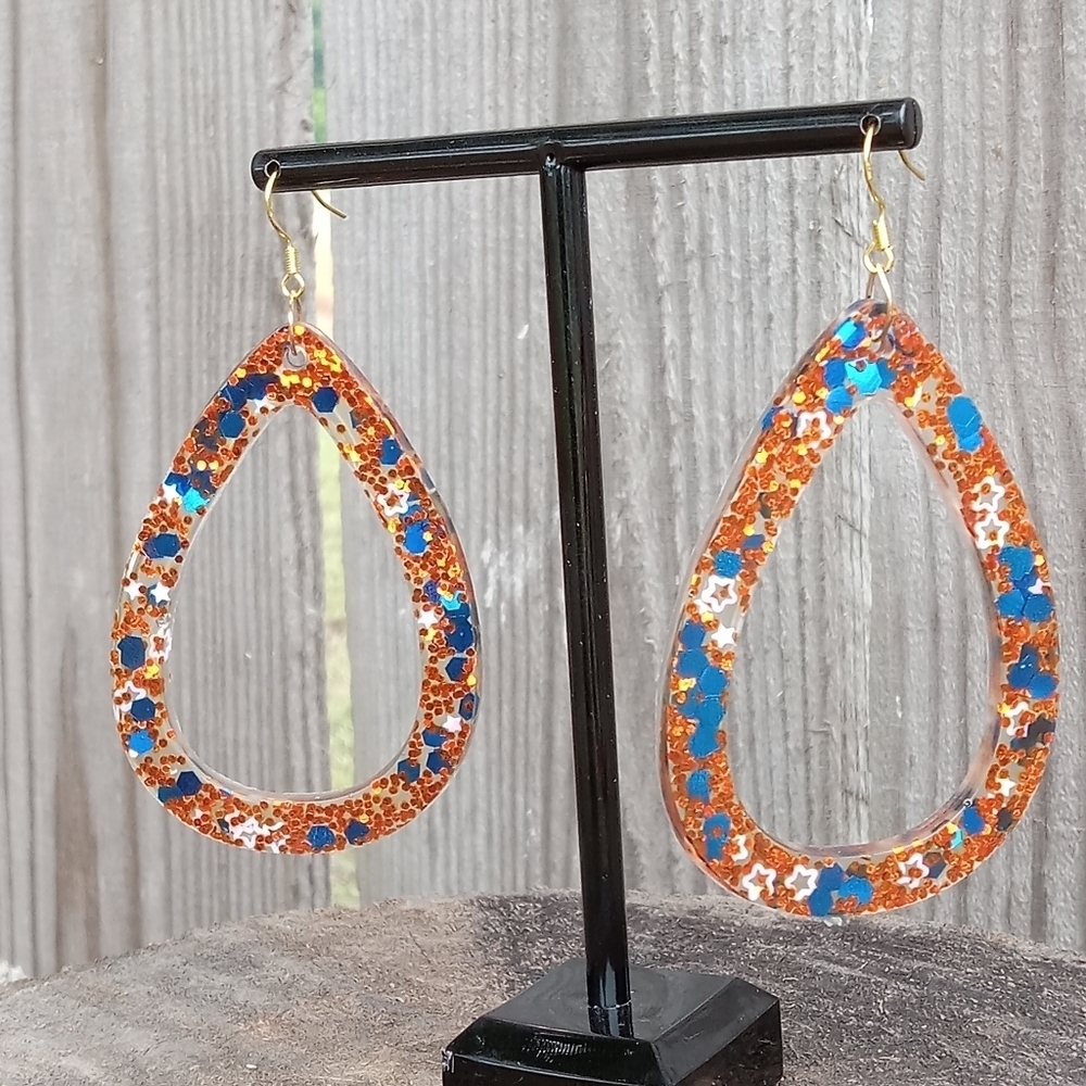 Hand Crafted Multicolor Teardrop Earrings